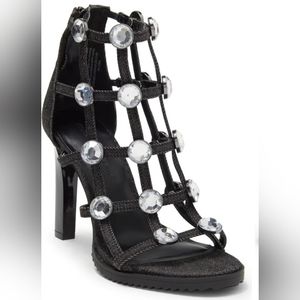 Karl Lagerfeld Beatriz Crystal Cage Heels
